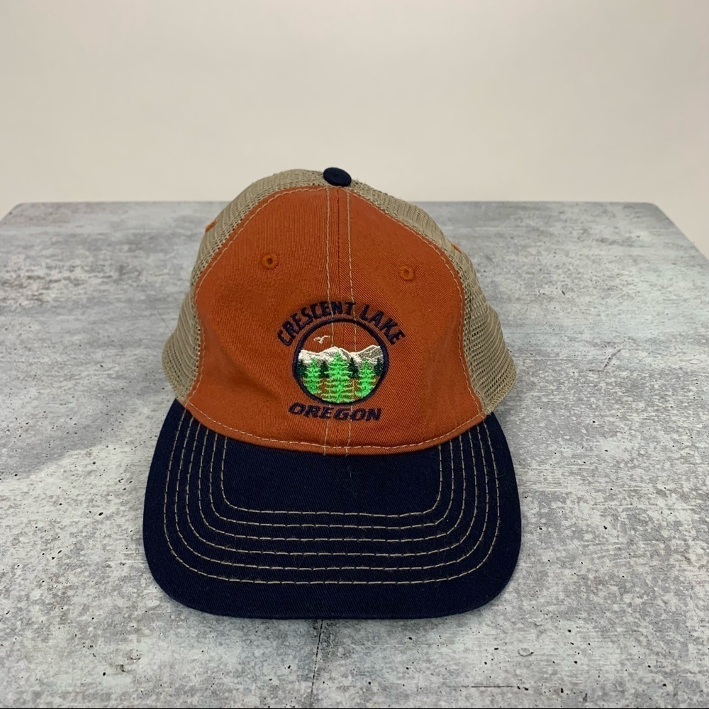 Vintage Crescent Lake Embroidered Adjustable Hat Cap